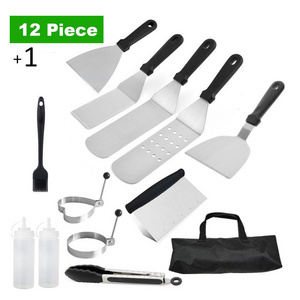 Griddle Accessories Kit with Stainless Steel Griddle Spatula Scraper Barbecue Grilling Utensils