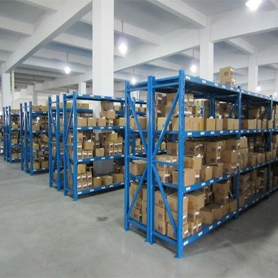 Warehouse 4 Layers Heavy Duty Boltless Shelf Industrial Metal Medium Duty Storage Stacking Rack