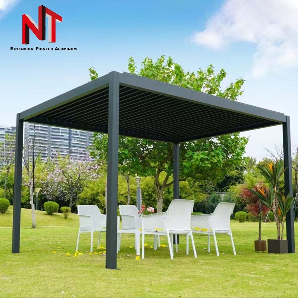 NUOTUO China export factory price high quality customized waterproof aluminium louvered pergola