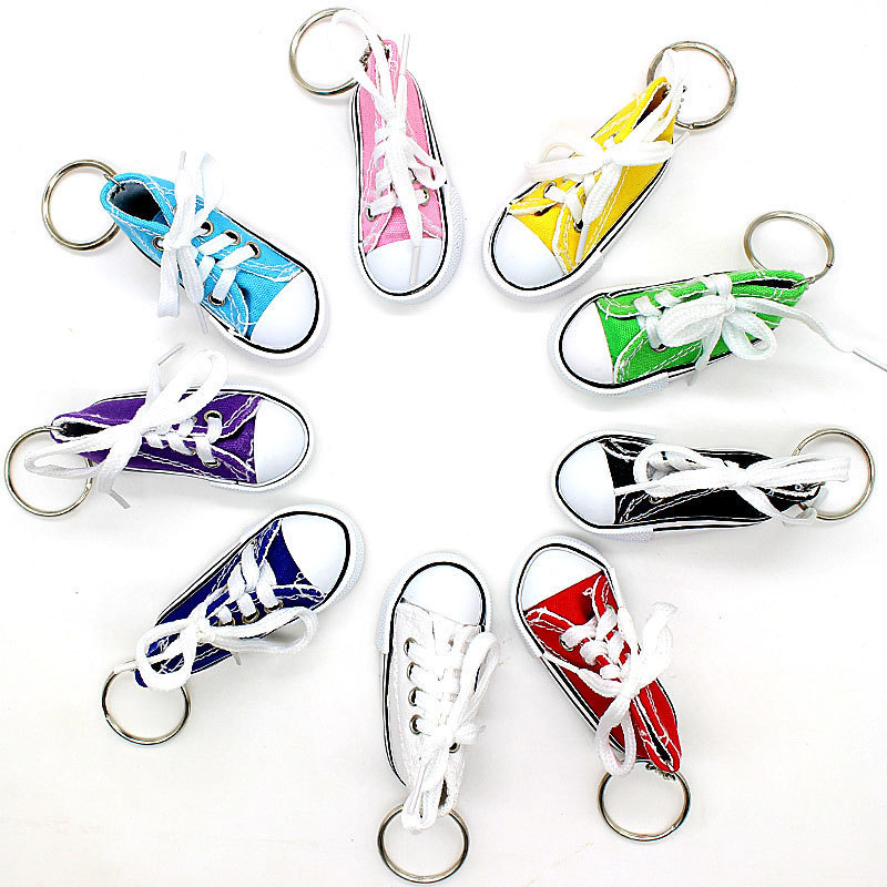 Custom Personalized 3D Fabric Mini  Rubber Shoes Sneakers Keychain Sneaker Shoe