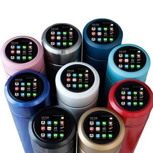 Smart Stainless Steel Water Bottle With Led Temperature digital Display Vacuum Insulated Thermo Tumbler Cups In Bulk