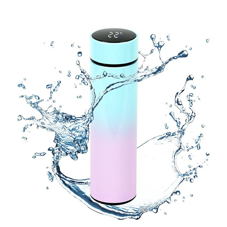 Smart Stainless Steel Water Bottle With Led Temperature digital Display Vacuum Insulated Thermo Tumbler Cups In Bulk