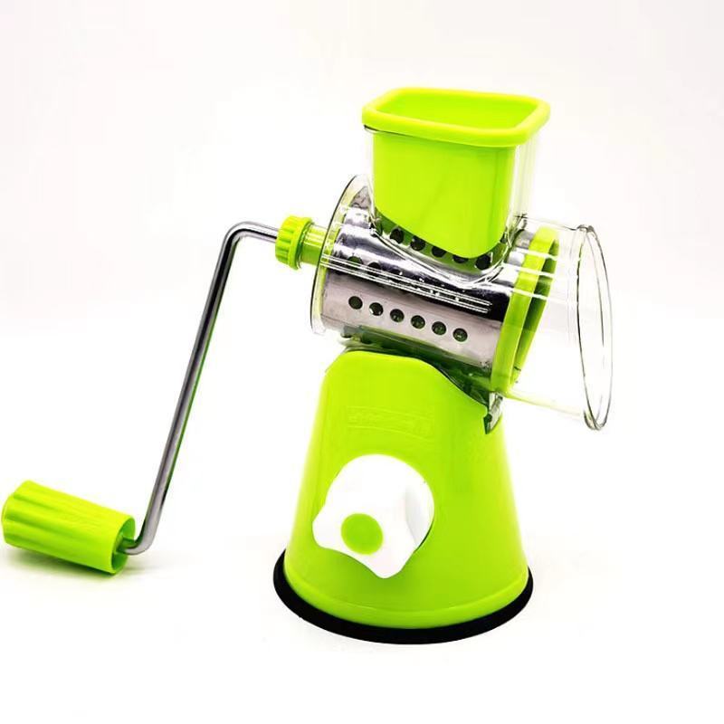 Kitchen 3-in-1 rotary cheese grater slicer vegetable cheese grater hand crank stainless steel grater slicer