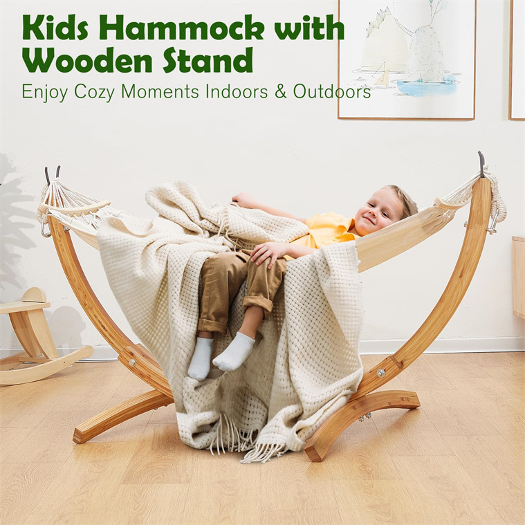 Portable Baby Sleeping Products Swing Bed For Carrying Babies Baby Wooden Hammock With Stand