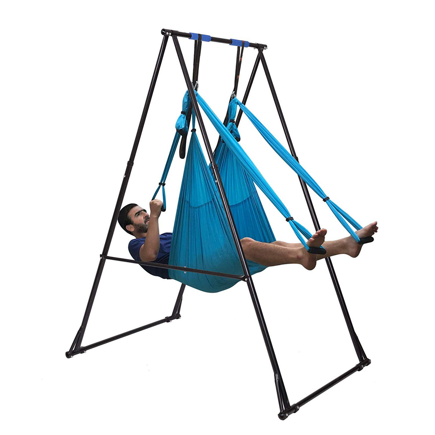 High Quality Multifunctional Adjustable Aerial Yoga Hammock Set  Frame Support Stand For Sandbag Stand Pull-ups