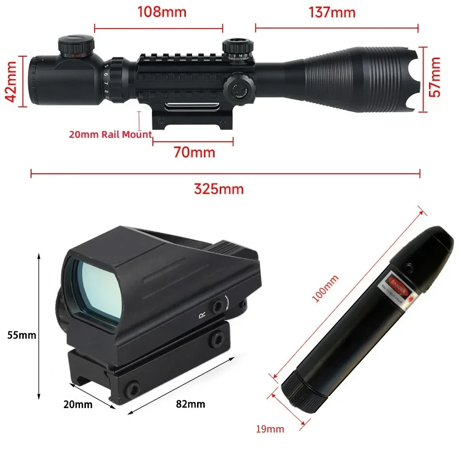 Illuminated Infrared Scope Laser Sight Hunting Thermal Scope Red Dot Sight Scope