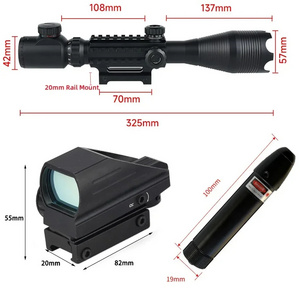 Red Win Black Tactical Scope 1/2 Adjust Zero Lock Red Green Illumination Rynox 1.2-6x24 Sfp Ir Hunting Scope