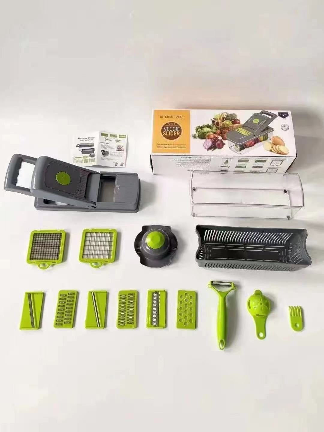 RAYBIN Kitchen tool 12 in 1 multifunctional slicer manual mandoline food Vegetable Chopper Cutter Onion cutter