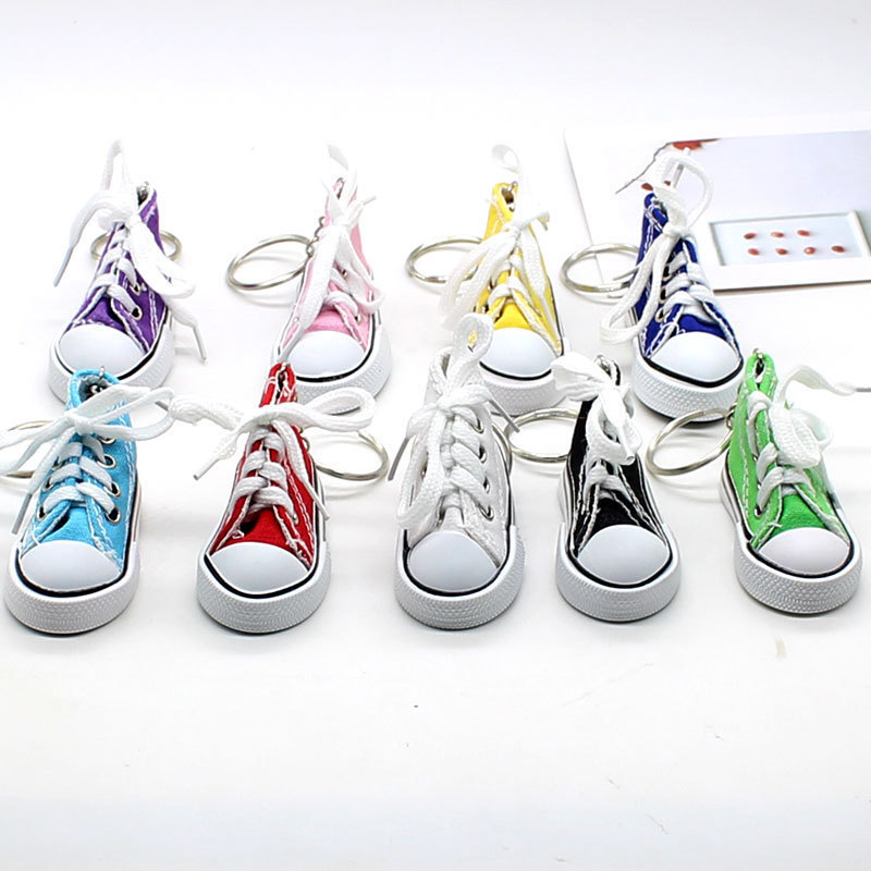 Custom Personalized 3D Fabric Mini  Rubber Shoes Sneakers Keychain Sneaker Shoe