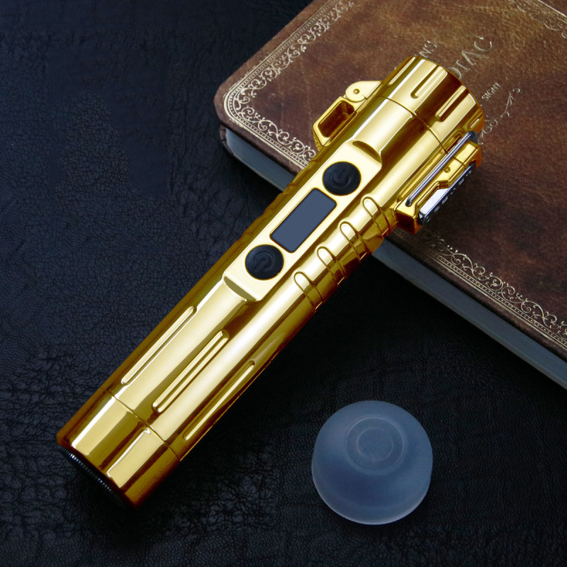 wholesale custom smoking windproof usb pulse cigar lighter encendedores custom logo encendedor usb with razor