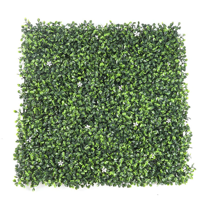 Customized Plastic Faux Topiary Boxwood Grass Mat Panel Artificial Privacy Hedge Plants Green Wall For Vertical Garden