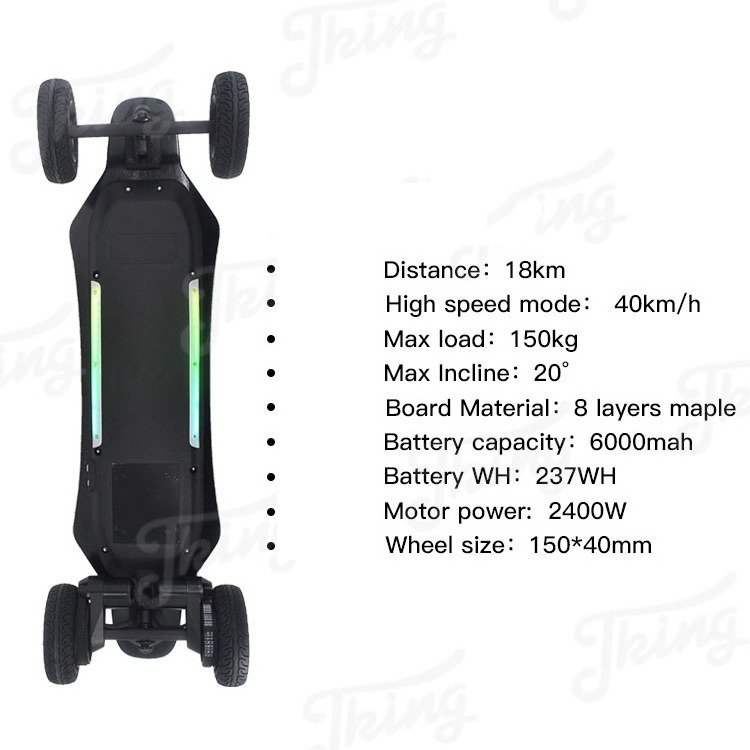 Sport Off Road Ruote Electric Flying Board Longboard Motorized Skateboard 800w Patin Electrico With Motor 40km For Adult 4x4