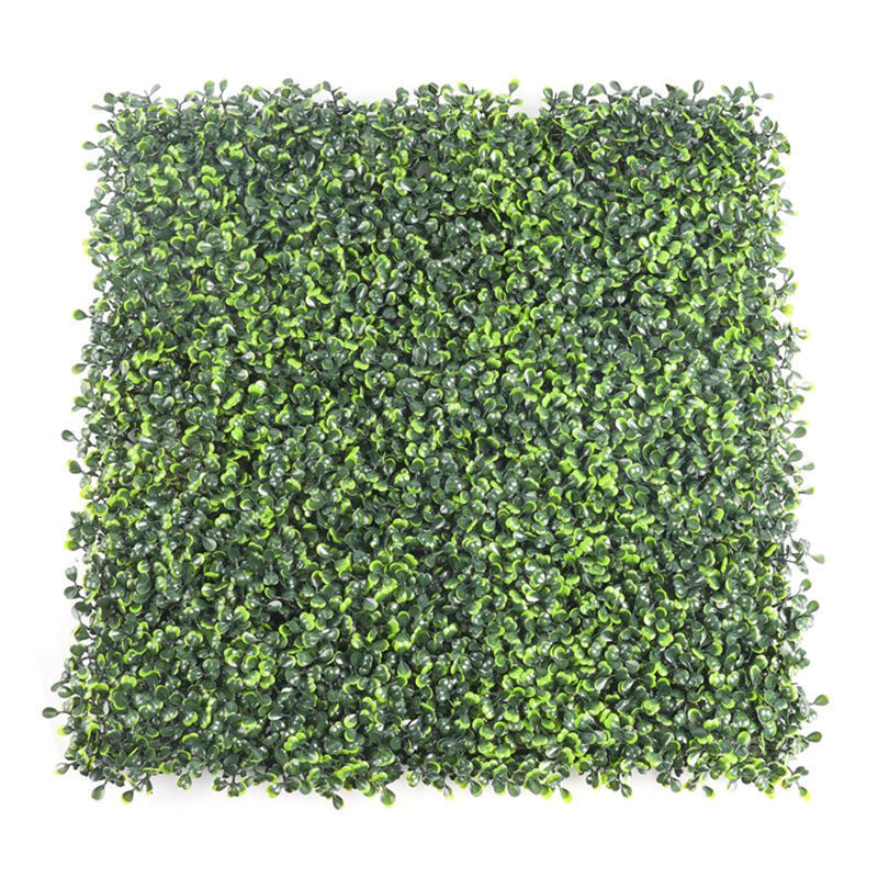 Customized Plastic Faux Topiary Boxwood Grass Mat Panel Artificial Privacy Hedge Plants Green Wall For Vertical Garden