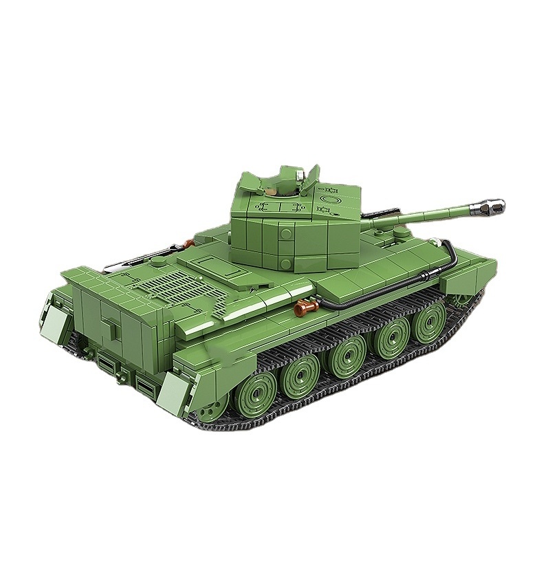 Mini Blocks WW2 Military Cruiser Tank A27 Model With Solider Figure Building Bricks Blocks Sets Toys For Boys 883PCS ABS Plastic