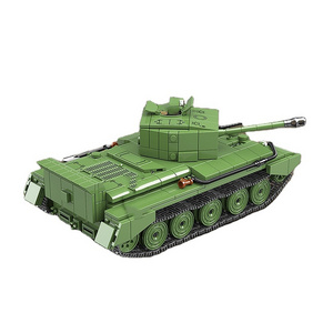 Mini Blocks WW2 Military Cruiser Tank A27 Model With Solider Figure Building Bricks Blocks Sets Toys For Boys 883PCS ABS Plastic