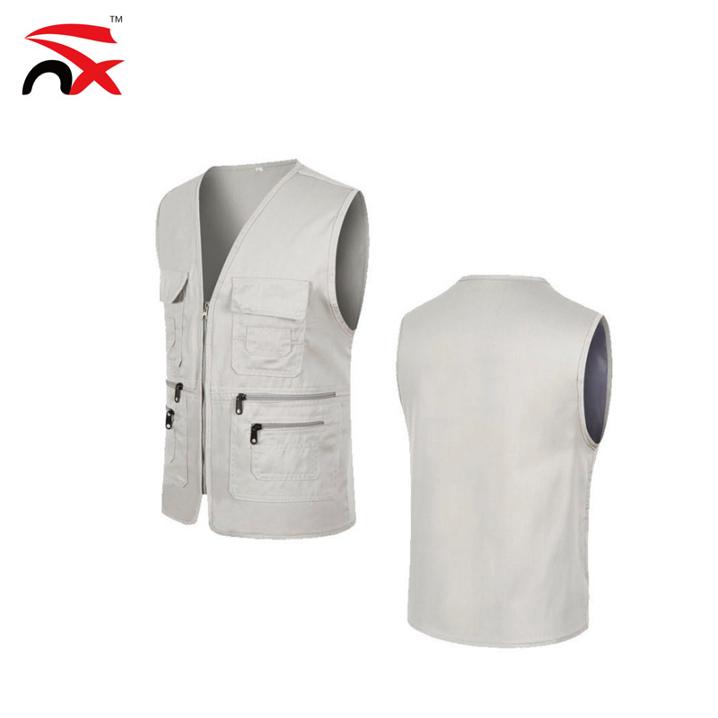 Supermarket Work Vest Volunteer Activity Event Waistcoat with Pockets