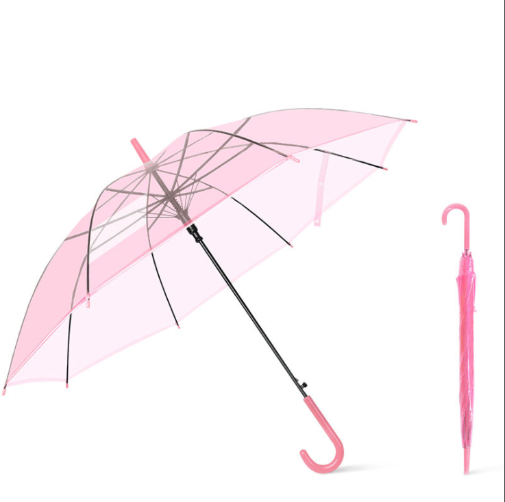 Nuoxin Wholesale Women Men Kids Pink Oem Sun Rain Transparent Paraguas Clear Wedding Umbrellas