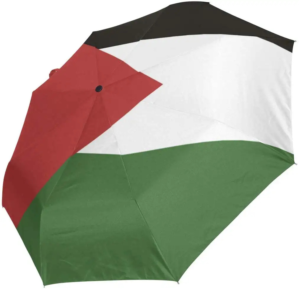 Wholesale Custom Outdoor Rain Umbrella Palestinian Palestine Flag Products Umbrella with Logo