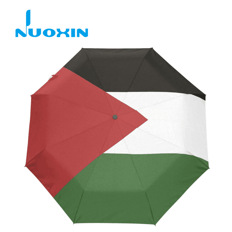 Nuoxin Custom All Countries National Flag Umbrella Chile Silk Printing Folding Umbrella Auto Open Pongee Umbrellas Parasol