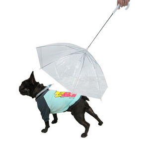 Nuoxin Custom Manufacturer Rainproof Rain Sun Recycle Dog Products Walking Accessories Clear Transparent Pet Umbrella for Dogs