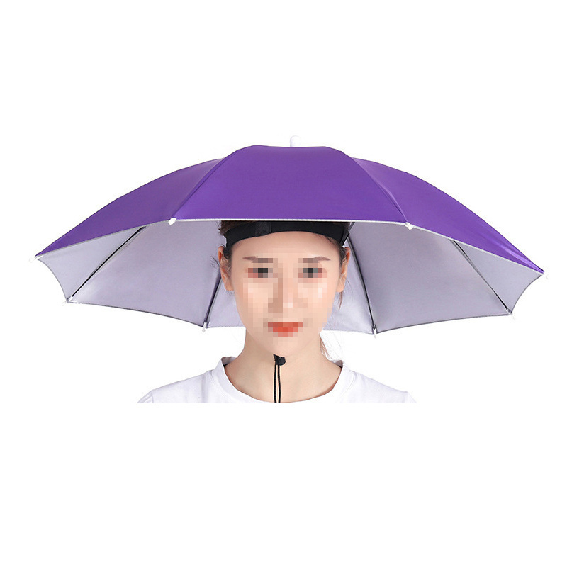 Nuoxin National Small Mini Women Child Adults Hard Rainbow Protection Cap Umbrellas Hat Sun Umbrellas for the Head