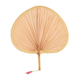 Nuoxin New Hand Woven Portable Cattail Hand Fans Wholesale Natural Handheld Fans Bamboo