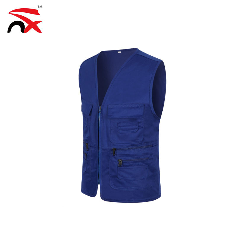 Supermarket Work Vest Volunteer Activity Event Waistcoat with Pockets