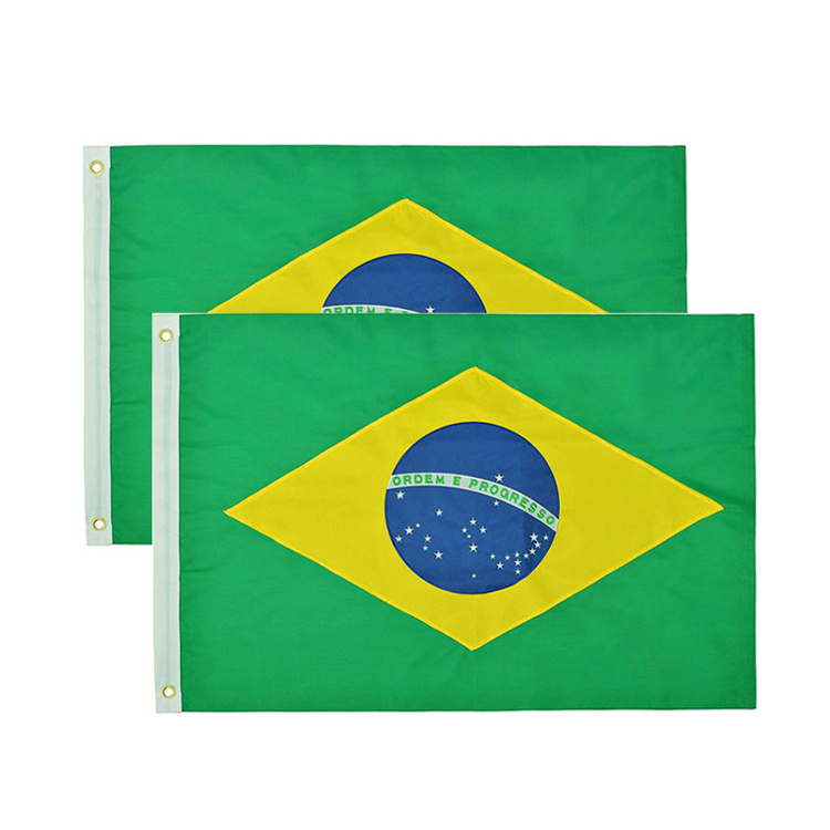 Customized National flag of different countries Polyester Brazilian flag