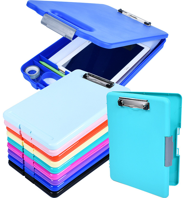 Factory High Quality Clipboard With Storage And Clear Plastic File Paper Cover Paper File Holder