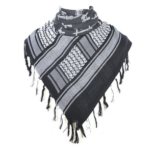 New Custom Printed Palestinian Men's Outdoor Saudi Shemagh Hijab Arab Koffiya Keffiyeh Cotton Kuffiyeh Palestine Scarf for Men