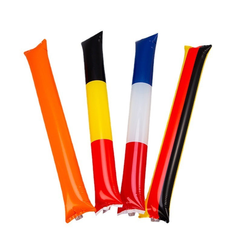 Factory Custom 10*60cm PE Cheering Props Personalize Inflatable Thunder Stick with Logo Printing