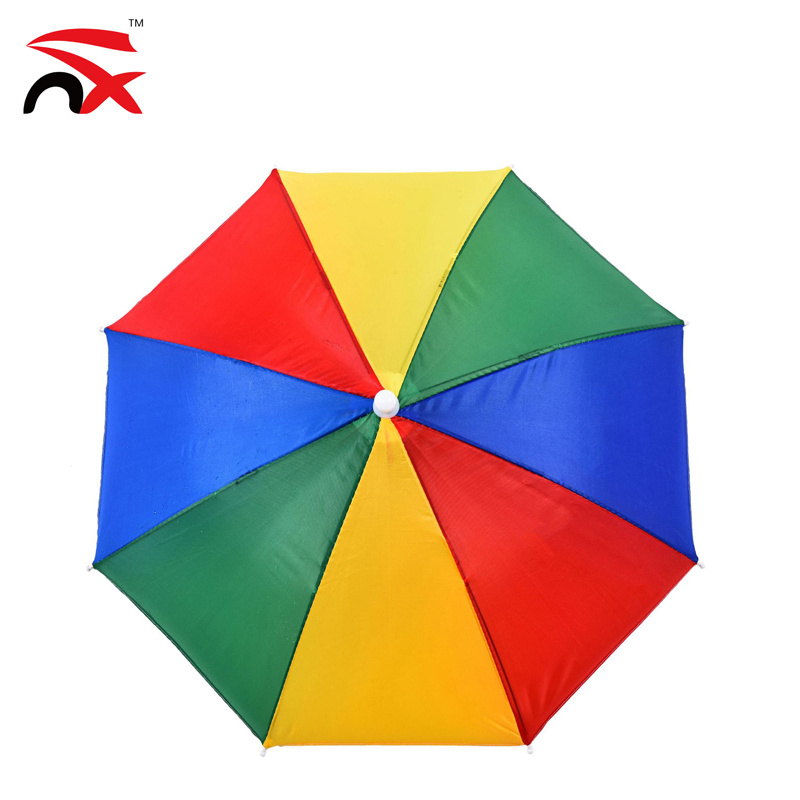 Custom Promotion Fan Gift Mini Sun Rain Hat Head Umbrella