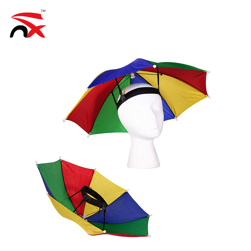 Wholesale Advertising Logo Promotional Black Umbrella Head Hat for Sale