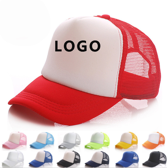 Promotional  Caps Custom Logo  Embroidery Baseball Net Rope Mesh Foam Trucker Hat And Cap