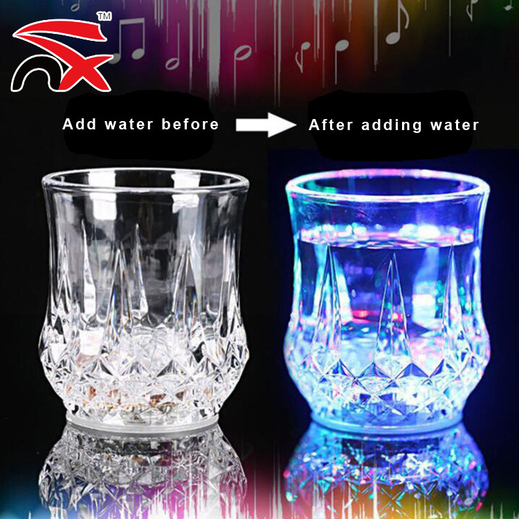 Nuoxin Liquid Activated Multicolor LED led drinking cup  Flashlight Cup Fun Light Up Tumbler