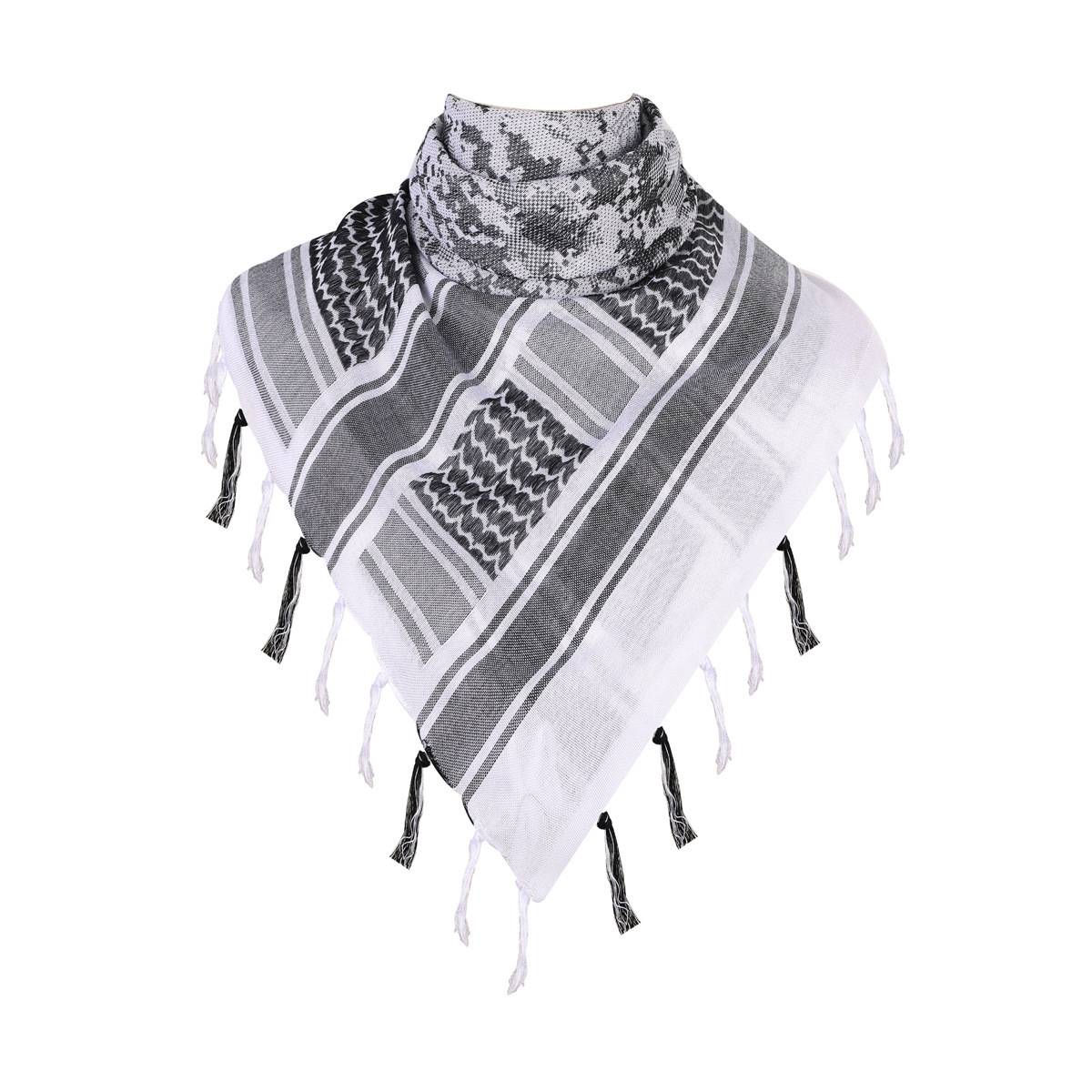 New Custom Printed Palestinian Men's Outdoor Saudi Shemagh Hijab Arab Koffiya Keffiyeh Cotton Kuffiyeh Palestine Scarf for Men