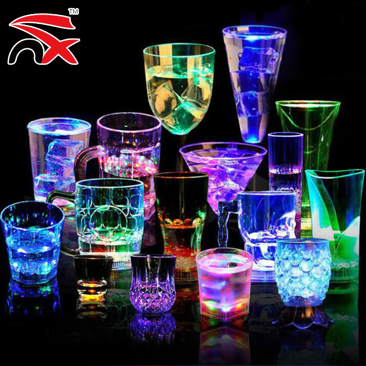 Nuoxin Liquid Activated Multicolor LED led drinking cup  Flashlight Cup Fun Light Up Tumbler