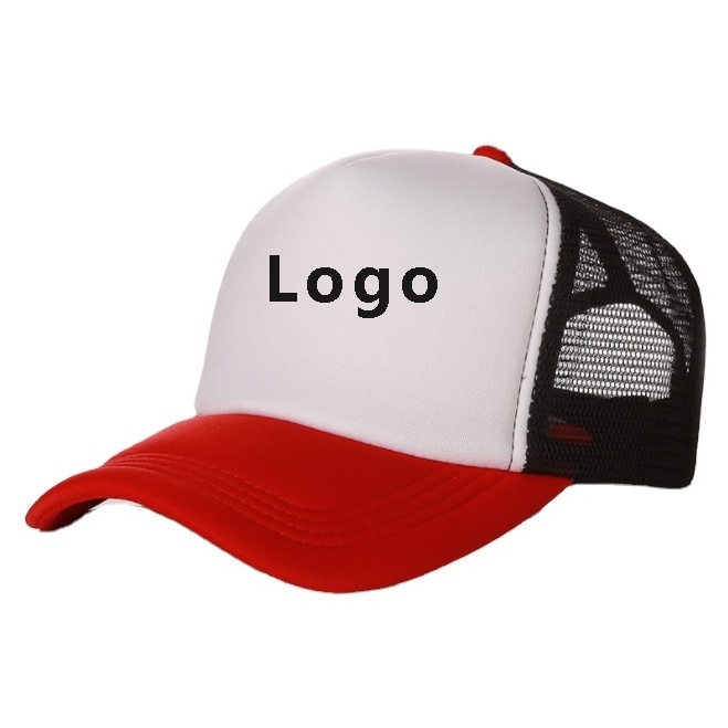 Promotional  Caps Custom Logo  Embroidery Baseball Net Rope Mesh Foam Trucker Hat And Cap