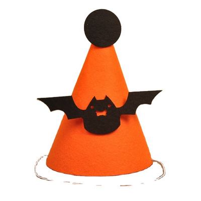 2023 new model 23*16 cm cartoon DIY pumpkin bat felt cloth Halloween hat decoration