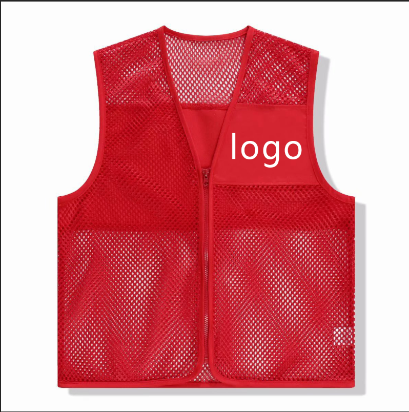 Wholesale Custom LOGO mesh -breathable double -sided vest for volunteer work clothes