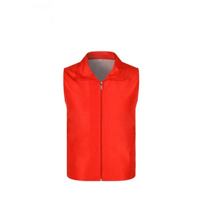 2023 Factory Wholesale Multi-color Polyester Sleeveless Work Volunteer Vests With Logo Printing