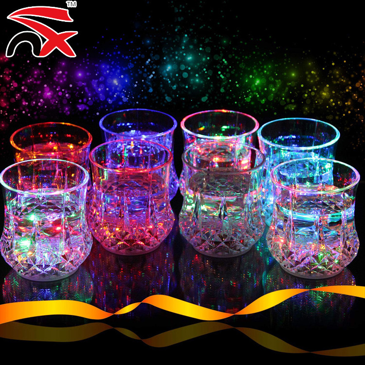 Nuoxin Liquid Activated Multicolor LED led drinking cup  Flashlight Cup Fun Light Up Tumbler