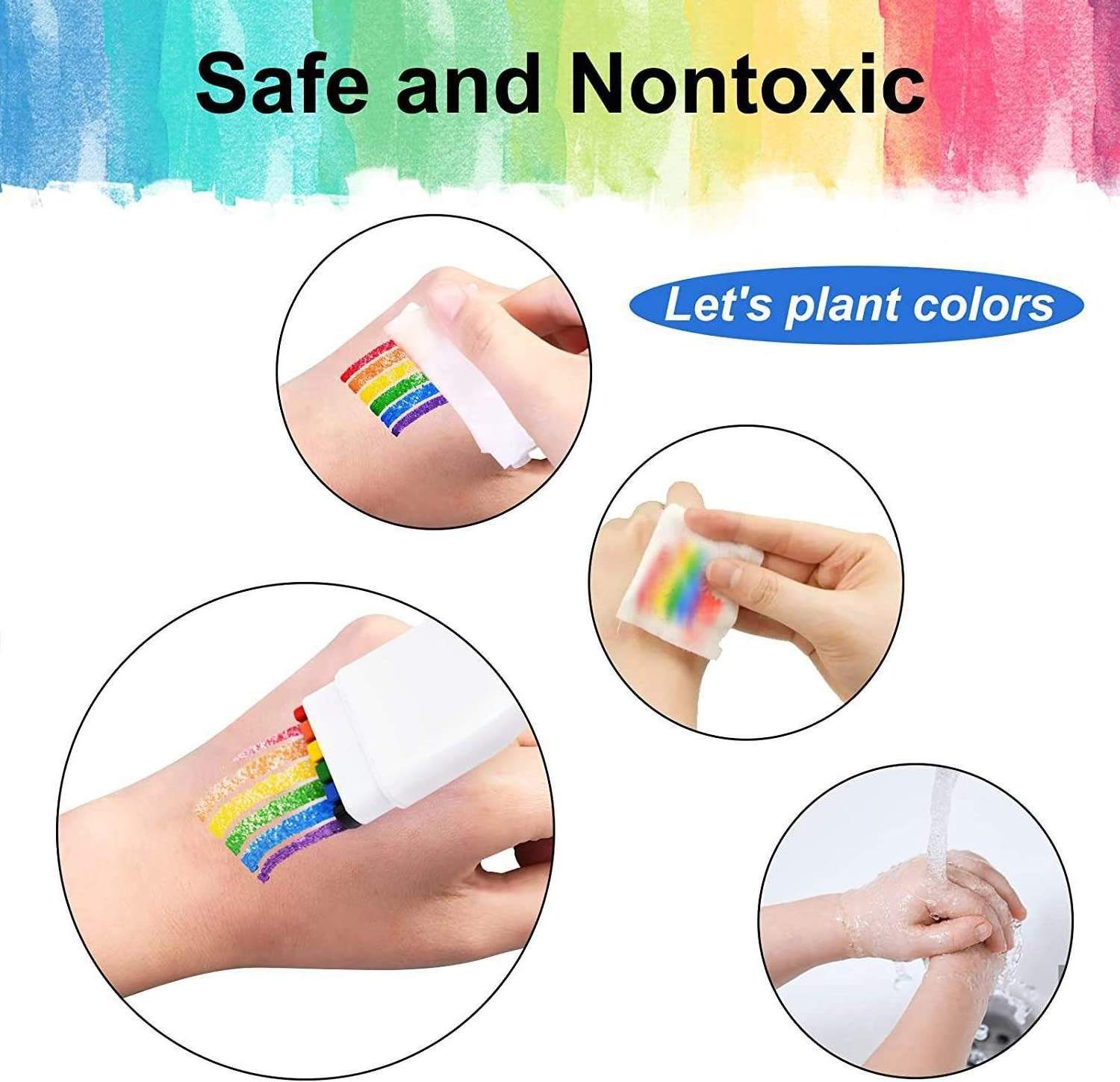 Nuoxin Custom Face Paint Crayons Stick Waterproof Football Game National Flag Body Face Paint Makeup For Party Promotional