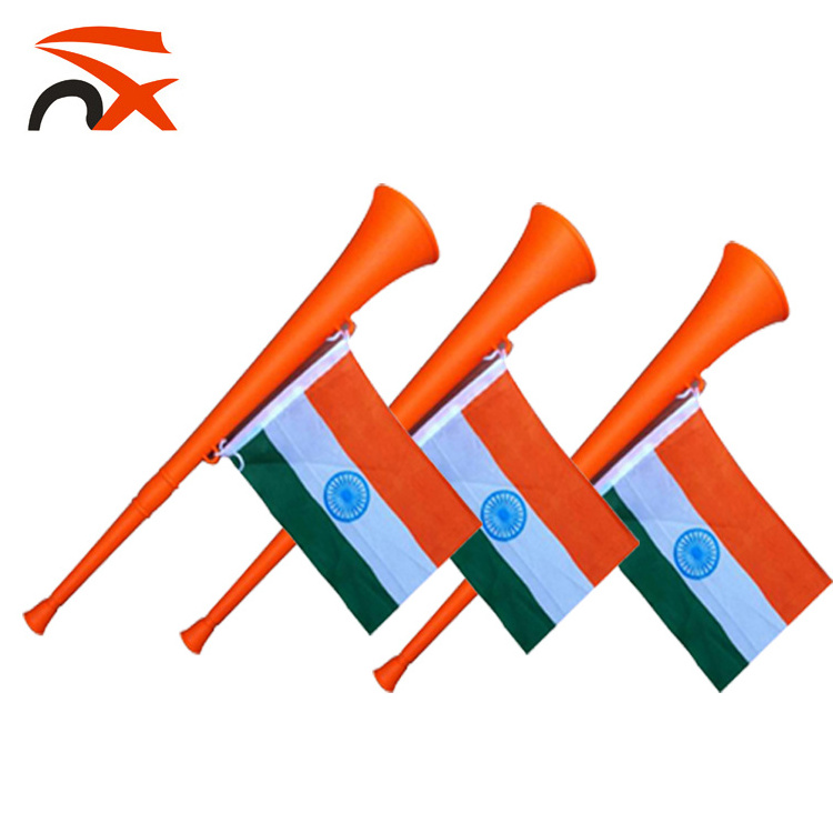 Cheap Custom National Flag Vuvuzela Plastic Horn For Football Game