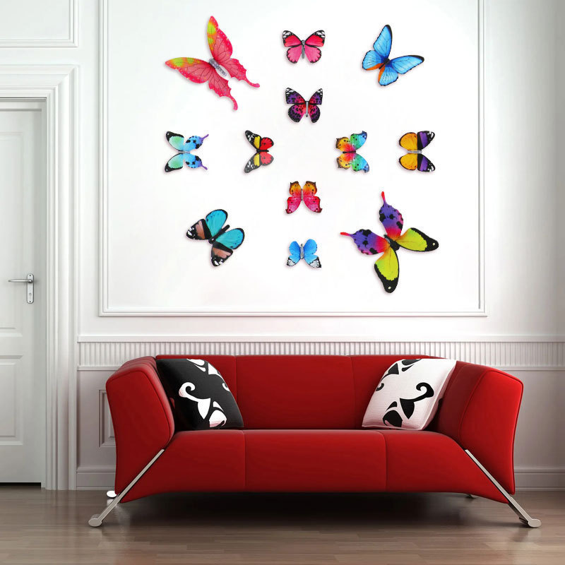 Popular Cheap Price Pvc 3d Simulation Butterfly Wall Wallpaper Stickers Home Decor Self-Adhesive