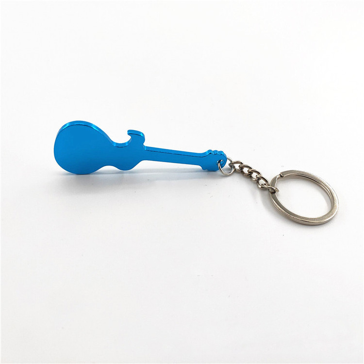 Colorful Creative Metal  Aluminum Alloy Keychain Bottle Opener Guitar  Instrument Opener