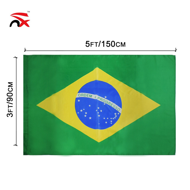 Customized National flag of different countries Polyester Brazilian flag