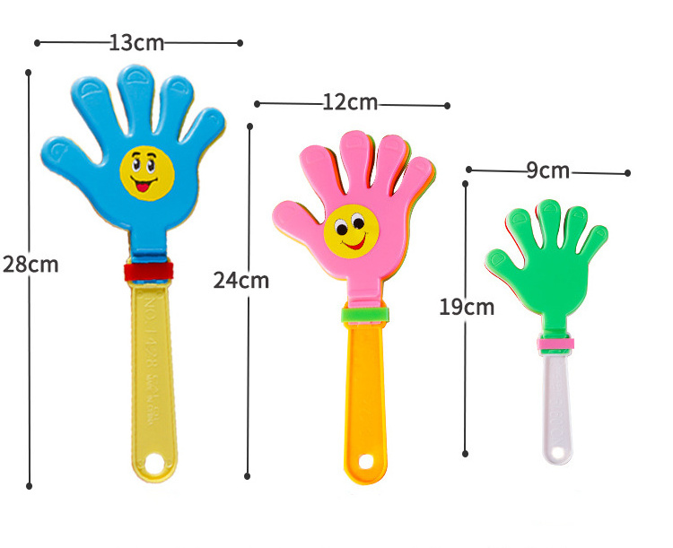 Factory Promotional Customized logo Plastic Hand Clapper Noise Maker for Football Fan Cheering