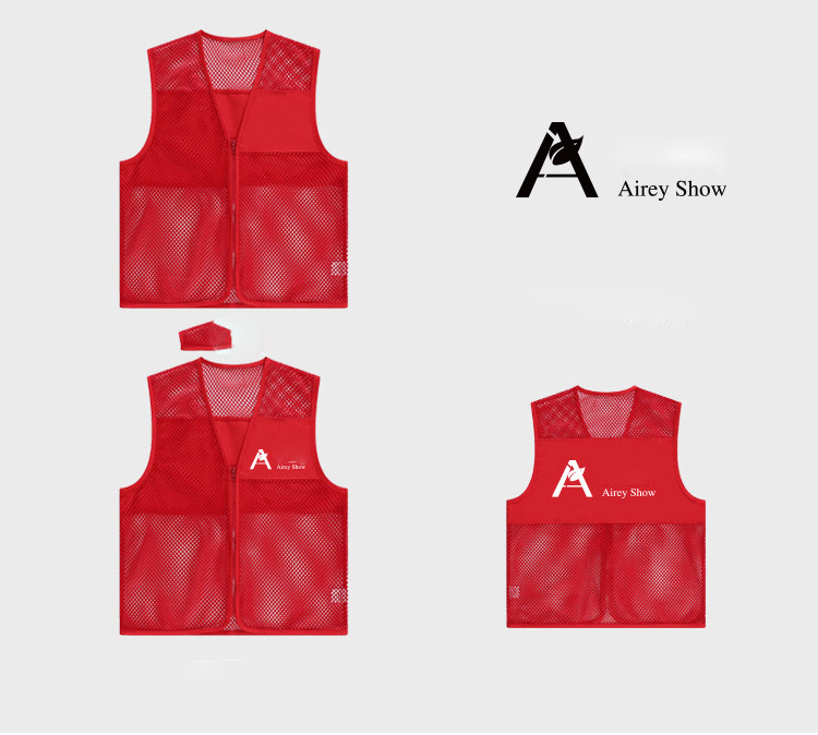 Oem Custom Logo Men Women Volunteer Work Vest Clothes Waistcoat Vest for Men