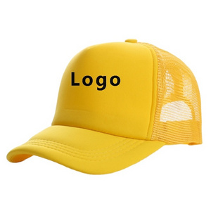 Promotional  Caps Custom Logo  Embroidery Baseball Net Rope Mesh Foam Trucker Hat And Cap